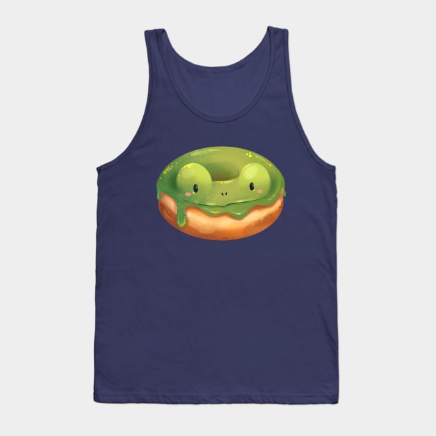 Cute Froggy Donut Tank Top by Claire Lin